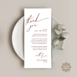 Romantische Hochzeitsumgebung Dankeschön Karte
