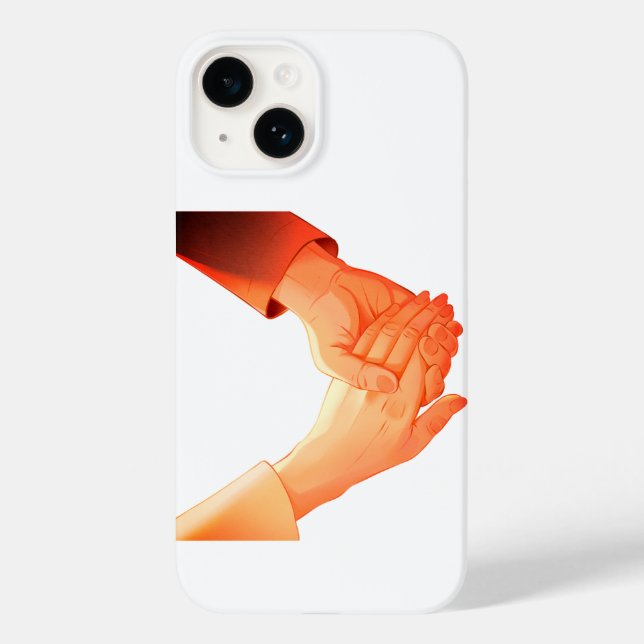 "Romantische Holding Hands Illustration Tasse - Li Case-Mate iPhone Hülle (Rückseite)