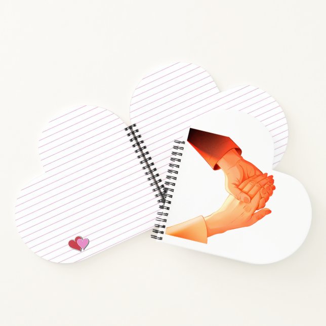 "Romantische Holding Hands Illustration Tasse - Li Notizbuch (Innenseite)