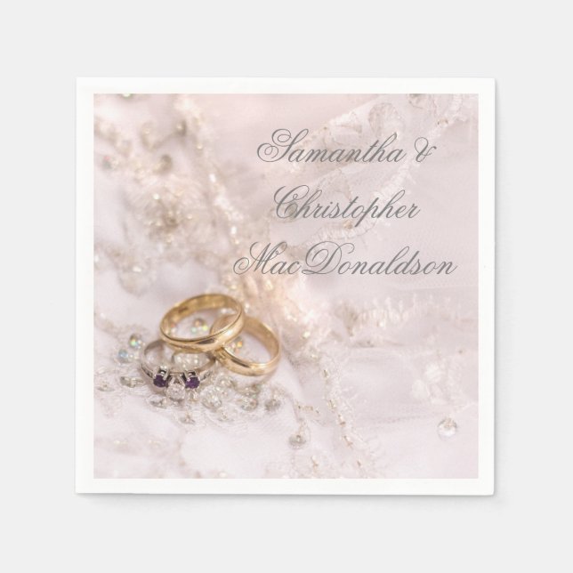 Romantische hübsche Eleganz Serviette (Vorderseite)