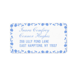 Romantische Hübsche florale Border Return Mailing Adressaufkleber