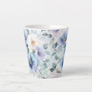 Romantische Hübsche Lavendel Lila weiße Blume Milchtasse