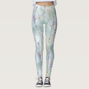 Romantische hübsche lila Blumen Brautparty Leggings