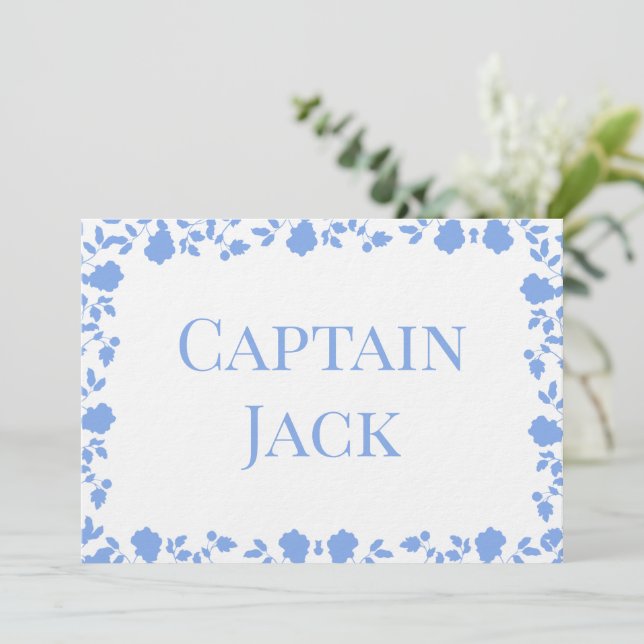 Romantische Hübsche Song-Namen Tafelkarten Einladung (Stehend Vorderseite)