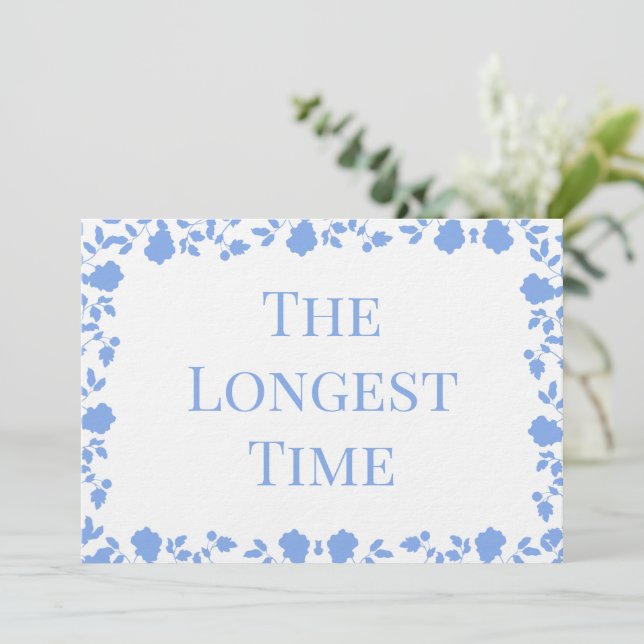 Romantische Hübsche Song-Namen Tafelkarten Einladung (Stehend Vorderseite)