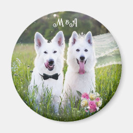 Romantische Hunde verheiratet Magnet