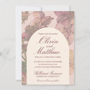 Romantische Hydrangea Hochzeit Einladung