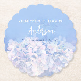 Romantische Hydrangeas Personalisiert Hochzeit Untersetzer
