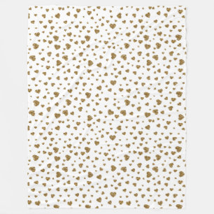 Romantische "I Liebe You" Goldene Imitate Glitzer  Fleecedecke