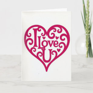 Romantische I Love U Karte