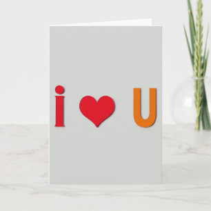 Romantische I Love U Karte mit Schichten