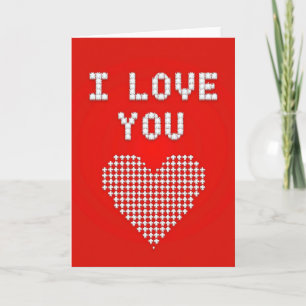 Romantische I Love You Plus Musterkarte Karte