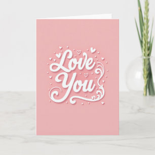 Romantische Ich liebe dich Blush-Pink-Karte Karte