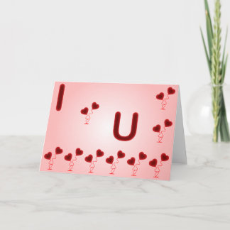 Romantische 'Ich liebe dich'-Illustration mit rote Karte