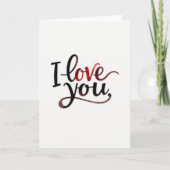 Romantische Ich liebe dich Karte (Vorderseite)