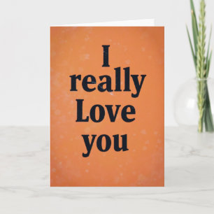 Romantische Ich liebe dich Orange Karte