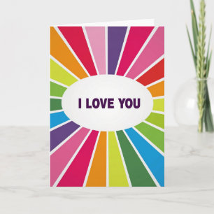 Romantische Ich-liebe-dich-Trapezoid-Karte Karte