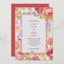 Romantische indische Rote Cabbage-Rose Hochzeit