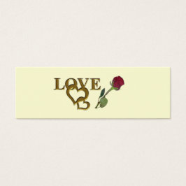 Romantische Interlocking-Herzen und Rote Rose