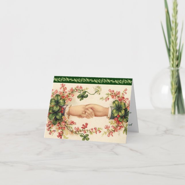 Romantische Iren-Save the Date Karten (Vorderseite)