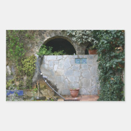 Romantische italienische Zollaufkleber Rechteckiger Aufkleber