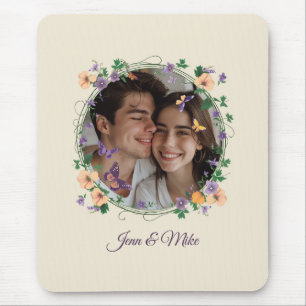Romantische Ivy und Schmetterlinge Mousepad
