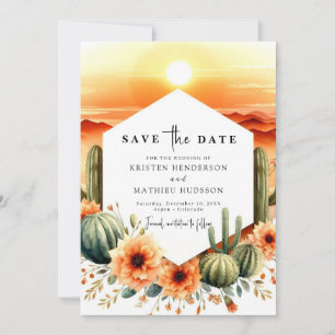 Romantische Kakteen Wedding Save The Date