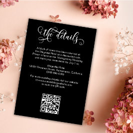 Romantische kallighraphische gotische Hochzeitsdet Begleitkarte