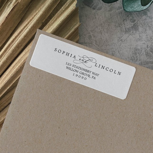 Romantische Kalligrafie Blühe Rücksendeadresse (Von Creator hochgeladen)