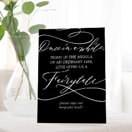 Romantische Kalligrafie Dunkle Schwarze Hochzeit M Sockelschild