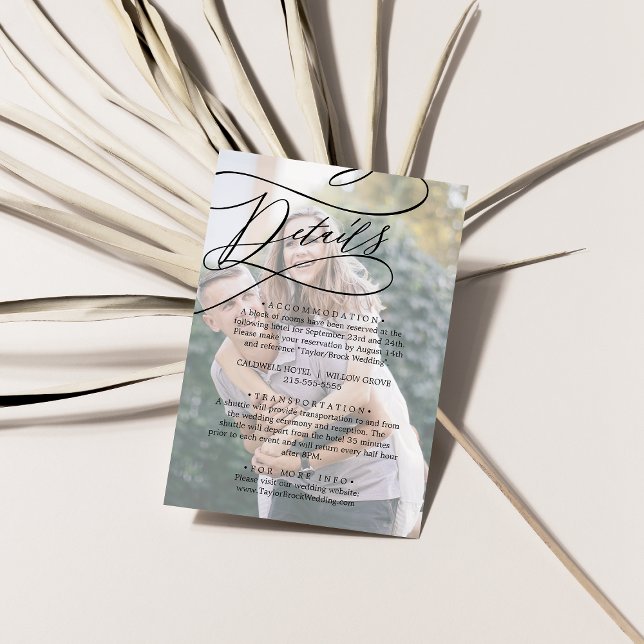 Romantische Kalligrafie-Foto-Detailkarte Begleitkarte (Von Creator hochgeladen)