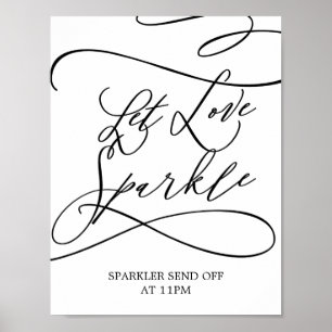 Romantische Kalligrafie Gelassen Liebe Sparkle Zei Poster