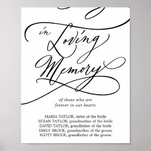 Romantische Kalligrafie-Hochzeit in liebevoller Er Poster