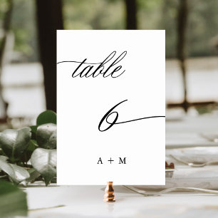 Romantische Kalligrafie-Hochzeit Nummer 6, Tischnummer