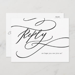 Romantische Kalligrafie Song Request UAWG Postcard Einladungspostkarte