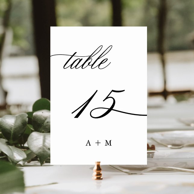 Romantische Kalligraphie Hochzeit Nummer 15, Tischnummer (Von Creator hochgeladen)