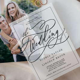 Romantische Kalligraphie Moderne einfache Hochzeit