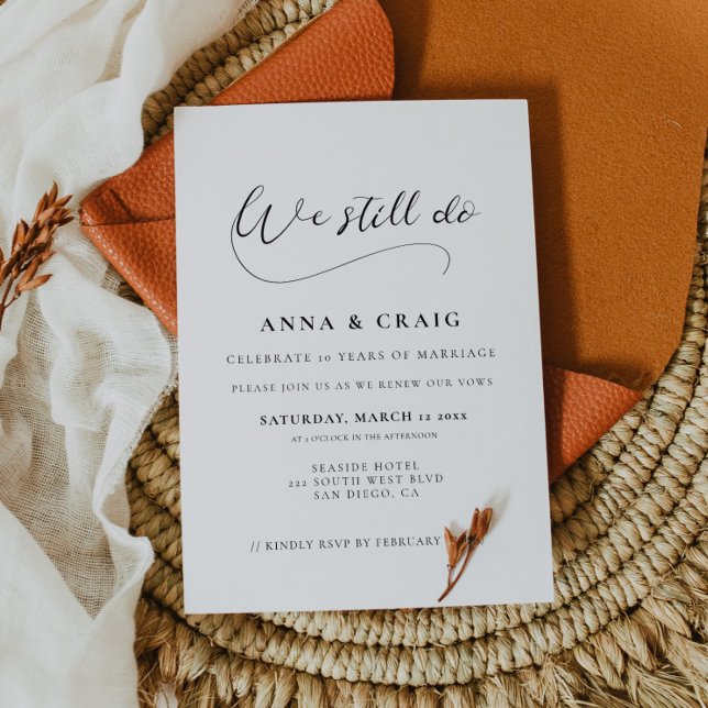 Romantische Kalligraphie Wir machen noch immer ein Einladung (Von Creator hochgeladen)