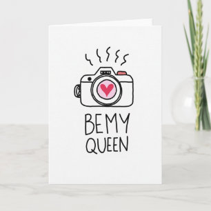 Romantische Kamera Be My Queen Karte