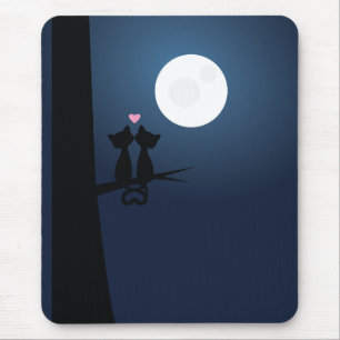 Romantische Katzen Mousepad