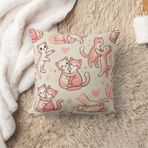 Romantische Katzen Muster Pillow Valentine's Day G Kissen