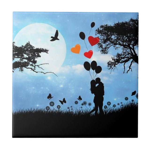 Romantische Keramik - In Liebe Fliese (Vorderseite)