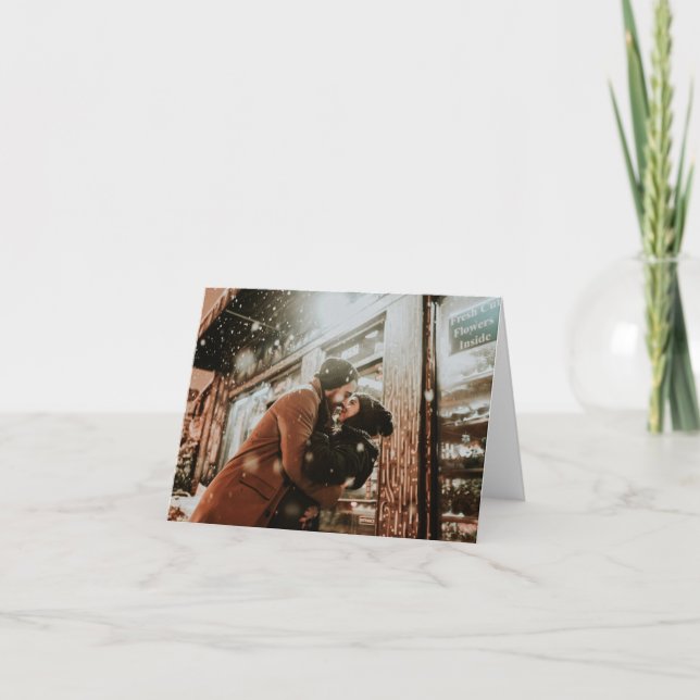 Romantische Kiss Grußkarte Feiertagskarte (Vorderseite)