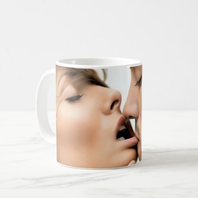 Romantische Kissing Tasse - 11 oz Classic Coffee C (Vorderseite Links)
