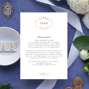 Romantische klassische Goldhochzeit Begleitkarte