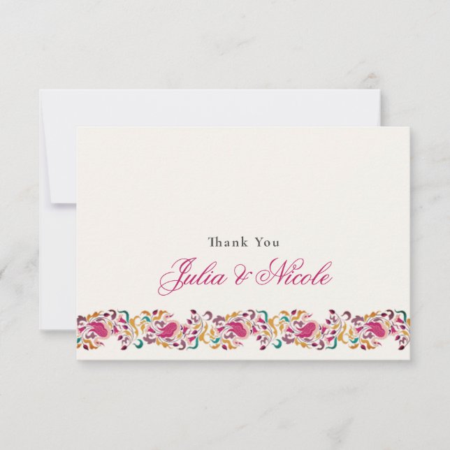 Romantische klassische Pearl Swan Floral Frame Wed (Vorderseite)