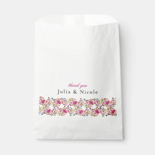 Romantische klassische Pearl Swan Floral Frame Wed Geschenktütchen