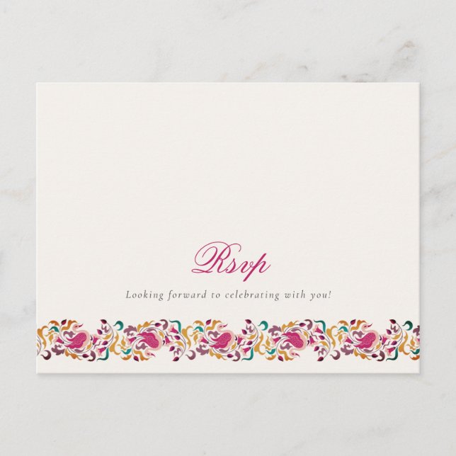 Romantische klassische Pearl Swan Floral Frame Wed Postkarte (Vorderseite)