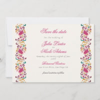 Romantische klassische Pearl Swan Floral Frame Wed