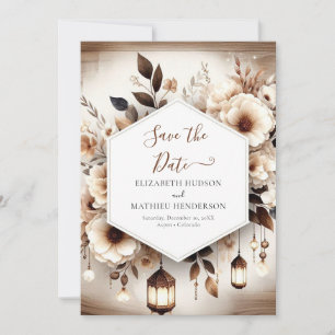 Romantische klassische rustikale Hochzeit Save The Date